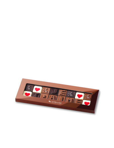 Message chocolat - "Je t'aime"