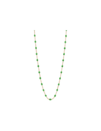 Collier Gigi Clozeau Classique en or rose et résine vert prairie, 45cm