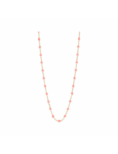 Collier Gigi Clozeau Classique en or rose et résine fushia, 45cm