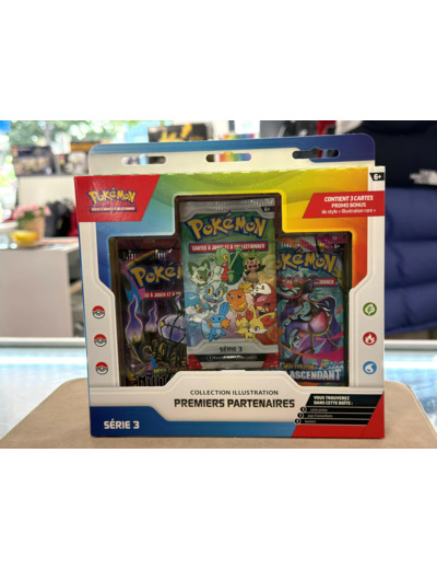 Pokémon : Coffret 3 boosters - Collection Illustration Premiers Partenaires - ex Août Start 3