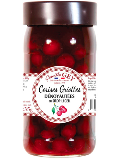 Cerises Griottes Dénoyautées, 37 Cl