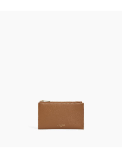 Etui clés zippé Albertine en cuir grainé