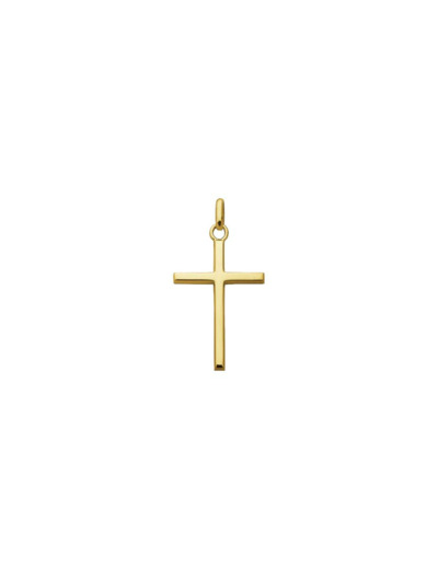 Médaille Augis Croix fil carré en or jaune, 18mm