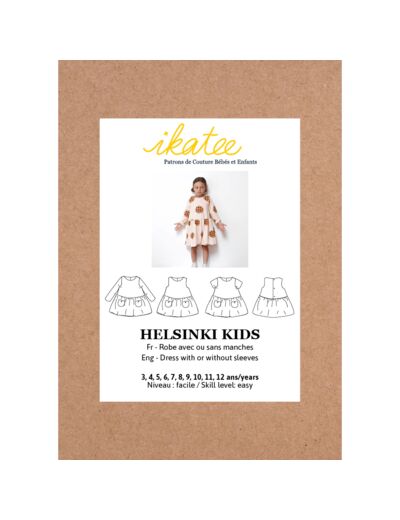 Ikatee – Patron Enfant Robe "Helsinki" de 3 à 12 ans