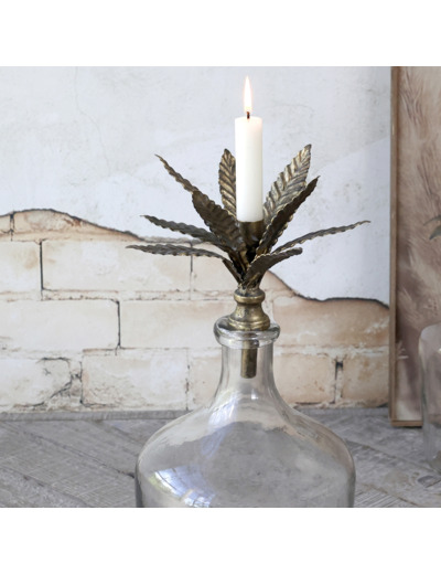 Porte-bougie carafe palmier