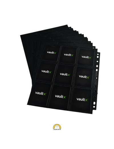 Vault X - Recharges de classeur Sideloaders 9 pochettes - 50 pages - Noir