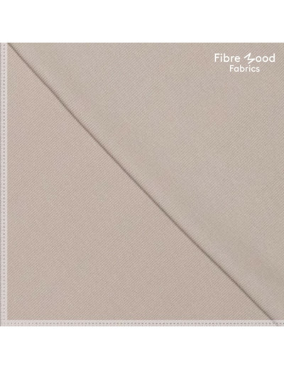 Fibre Mood - Tissu Jersey Bord-Cotes Uni Couleur Gris Clair