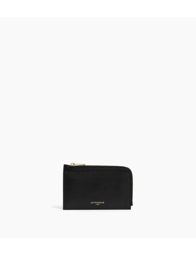 Porte cartes zippé Albertine en cuir grainé