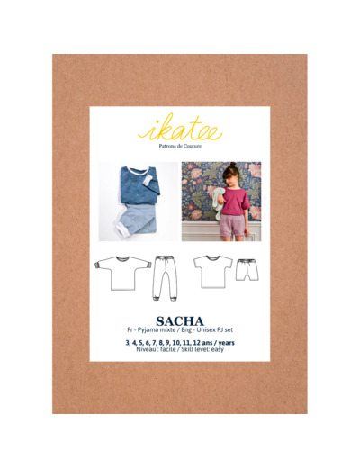 Ikatee – Patron Enfant Pyjama "Sacha" de 3 à 12 ans