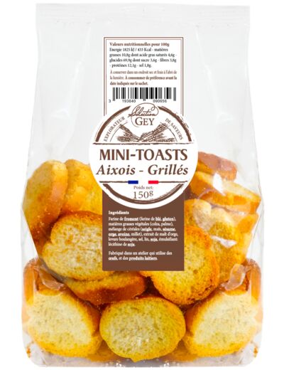 Mini Toasts Aixois Grillés, 150 G