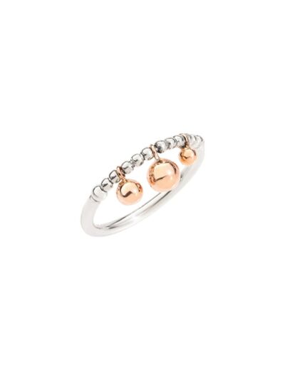 Bague DoDo Bollicine en or rose et argent