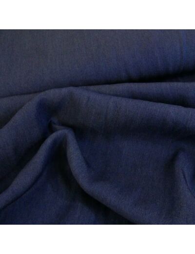 Sélection Coup de coudre - Tissu Chambray de Tencel Uni Couleur Bleu Foncé