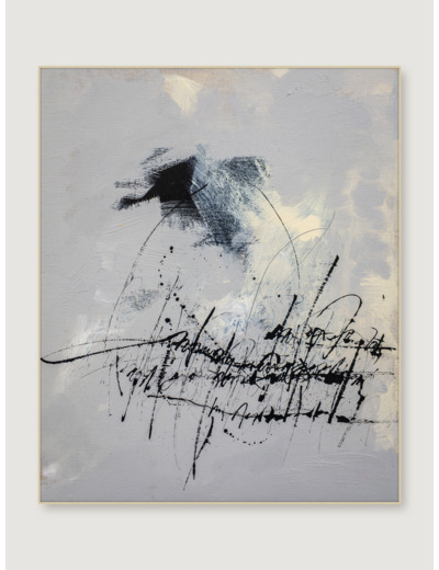 Tableau - Acrylique sur toile - Abstraction Calligraphique - 54x65 cm
