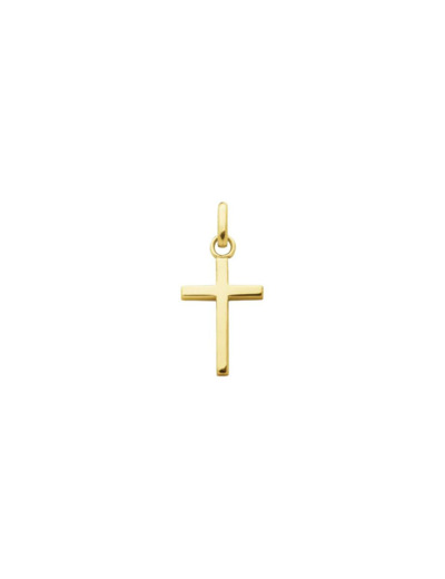 Médaille Augis Croix fil carré en or jaune, 14mm