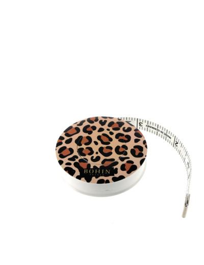 Bohin – Mètre enrouleur 150 cm - Modèle Léopard - Collection "Sauvage"