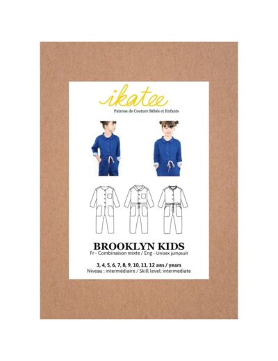 Ikatee – Patron Enfant Combinaison Mixte "Brooklyn Kids" de 3 à 12 ans