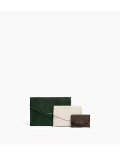 Trio de pochettes Paulette en cuir lisse