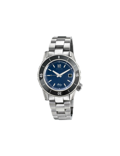 Montre March LA.B BELZA AUTOMATIQUE 40 MM OCEAN - Acier Brossé 3 Maillons