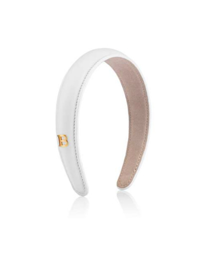 BALMAIN Hair Legacy Leather Puffed Headband