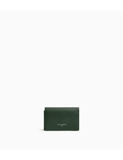 Porte cartes horizontal 2 volets Lucien en cuir grainé