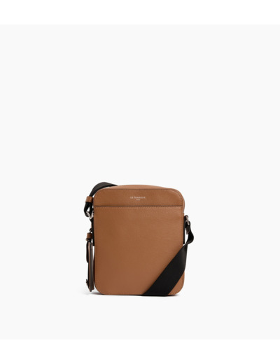 Petite sacoche zippée Emile en cuir grainé