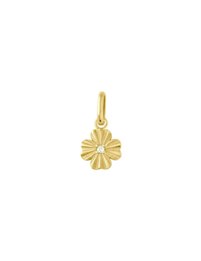 Pendentif Gigi Clozeau Trèfle Lumière en or jaune et diamant