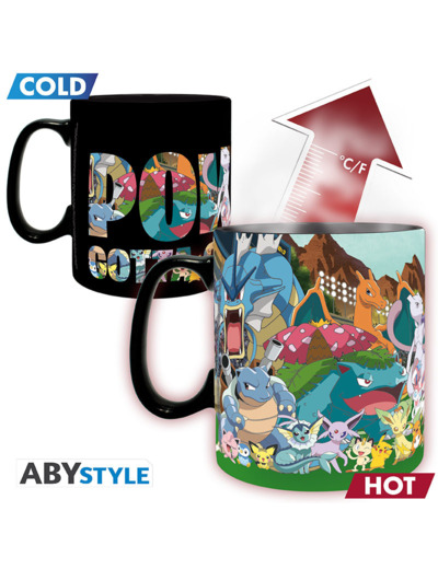 (MUG] POKEMON Mug Heat Change 460 ml "Attrapez-les tous"