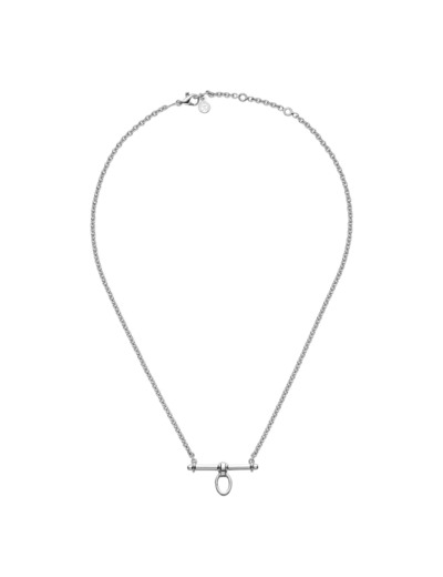 Collier trapèze PM Arthus Bertrand anneau ouvrant argent rhodié (38/40/42)