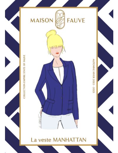 Maison Fauve - Patron Couture Veste Blazer "Manhattan" du 34 au 52