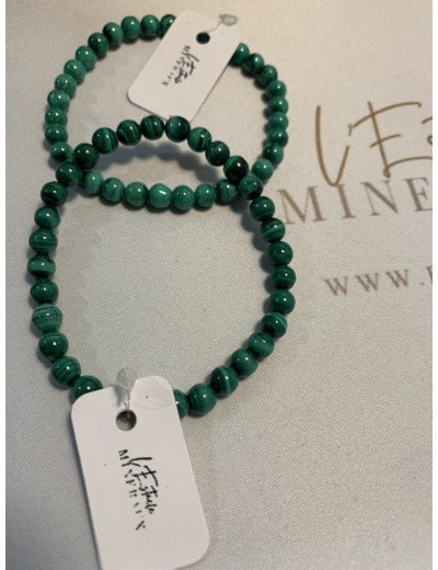 Bracelet en malachite 6 mm