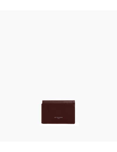 Porte cartes horizontal 2 volets Lucien en cuir huilé