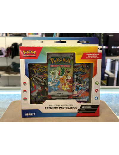 Pokémon : Coffret 3 boosters - Collection Illustration Premiers Partenaires - ex Août Start 3