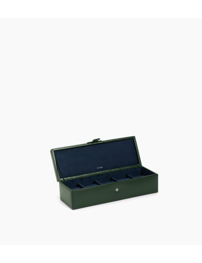 Coffret 5 montres en cuir grainé