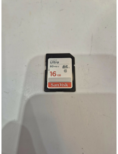 Carte Mémoire Sandisk ultra SDHC 16Go 80Mo/seconde UHS-I