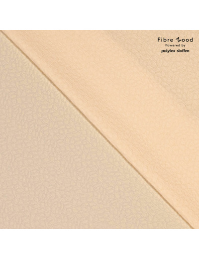 Fibre Mood – Tissu Jacquard de Polyester 3D Uni Couleur Beige Claire - coupon 3m