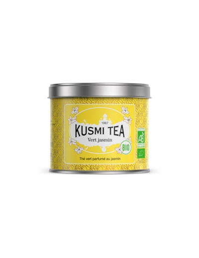 Thés Aromatisés Verts Vert jasmin Bio - Boîte métal 90gr