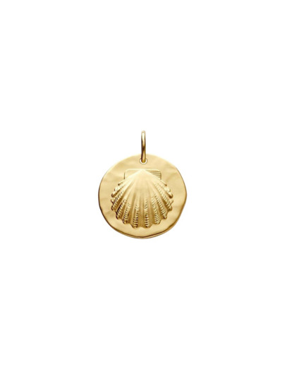 Médaille Arthus Bertrand Le Coquillage Petit Modèle en vermeil sablé