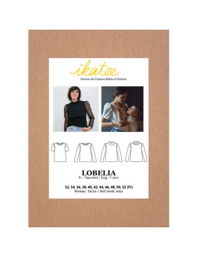 Ikatee – Patron Femme Tee-Shirt "Lobelia" du 32 au 52