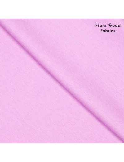 Fibre Mood - Tissu Jersey Interlock en Viscose Mélangé "Abina" Uni Couleur Orchidée