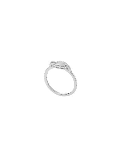 Bague Murat Café Lumière en argent rhodié et oxyde de zirconium