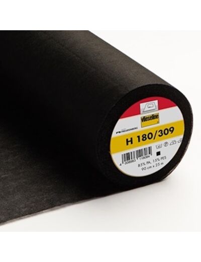 Vlieseline - Entoilage Thermocollant H 180 Uni Couleur Noir