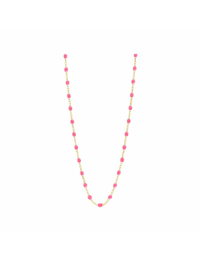 Collier Gigi Clozeau Classique en or jaune et résine rose, 42cm