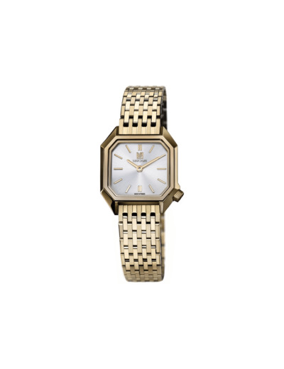 Montre March LA.B LADY MANSART ELECTRIQUE 26 MM - CONTINENTAL - Acier Poli Brossé 9 Maillons Doré