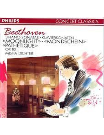 Cd Ludwig van Beethoven - 3 Piano Sonatas 'Mondschein', 'Pathetique', Op. 101