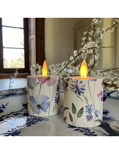 Petite bougie Led papier italien