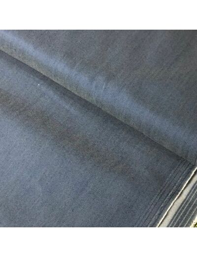 Sélection Coup de coudre - Tissu Denim Léger en Coton Mélangé Uni Couleur Bleu Acier