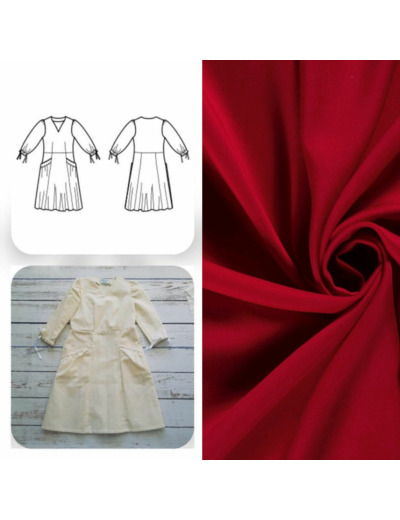 Christine Charles – Kit Couture Robe Eleanora Uni Couleur Rouge