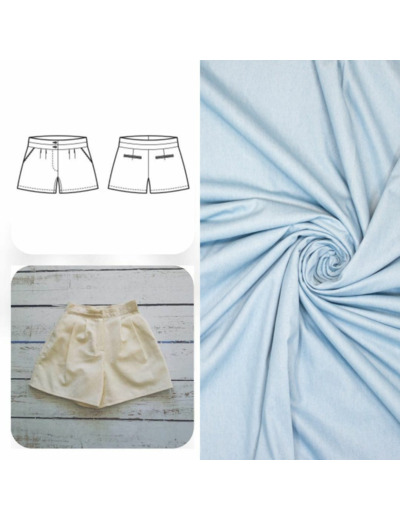 Christine Charles – Kit Couture Short Jillian Couleur Bleu Très  Clair