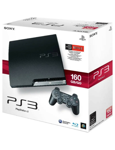 Console Sony Playstation 3 Ps3 Slim 160go avec une manette