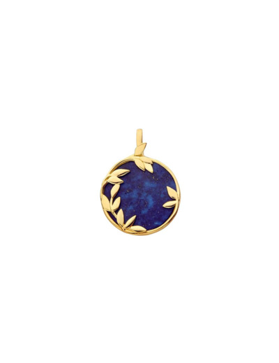 Médaille Arthus Bertrand Flora en or jaune poli et lapis lazuli